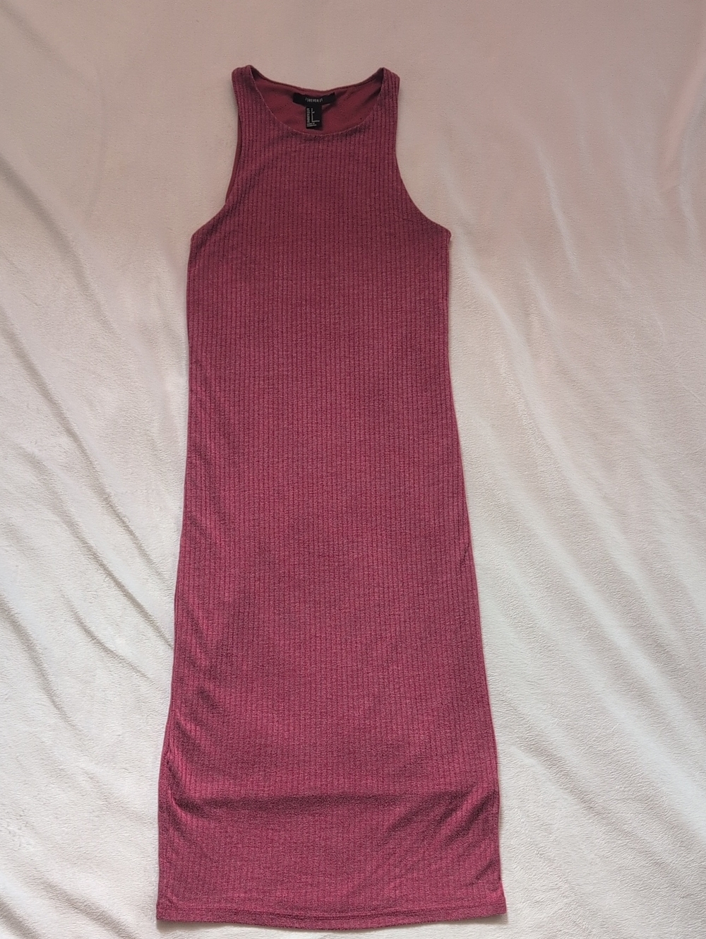 Forever 21 Ribbed Knit Sleeveless Midi Bodycon Dress